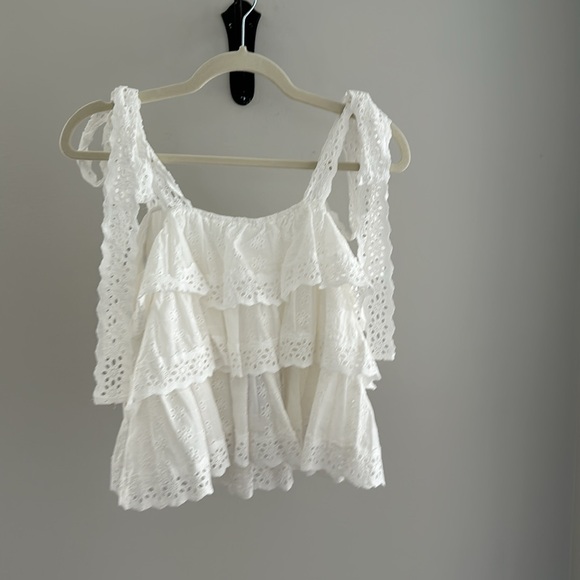 Petal & Pup Tanya Tiered Ruffle Eyelet Tank - Picture 4 of 4